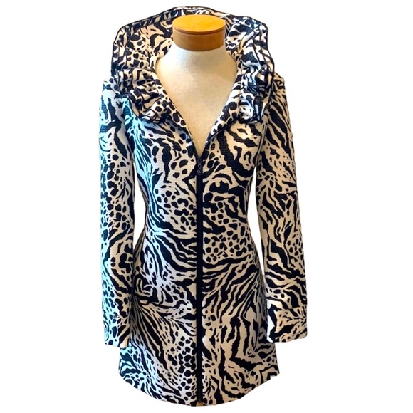 Samuel Dong Jackets & Blazers - Samuel Dong Zebra Jacket Coat size S
